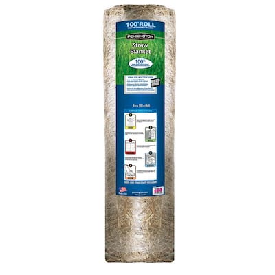 6 ft. W, 100 ft. L Wheat Straw Seed Germination Blanket for Lawn Erosion on Hills and Slopes Weed-Free