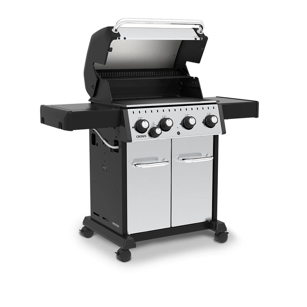 Broil King Stainless Steel 4-Burner Propane Gas Grill with Side Burner