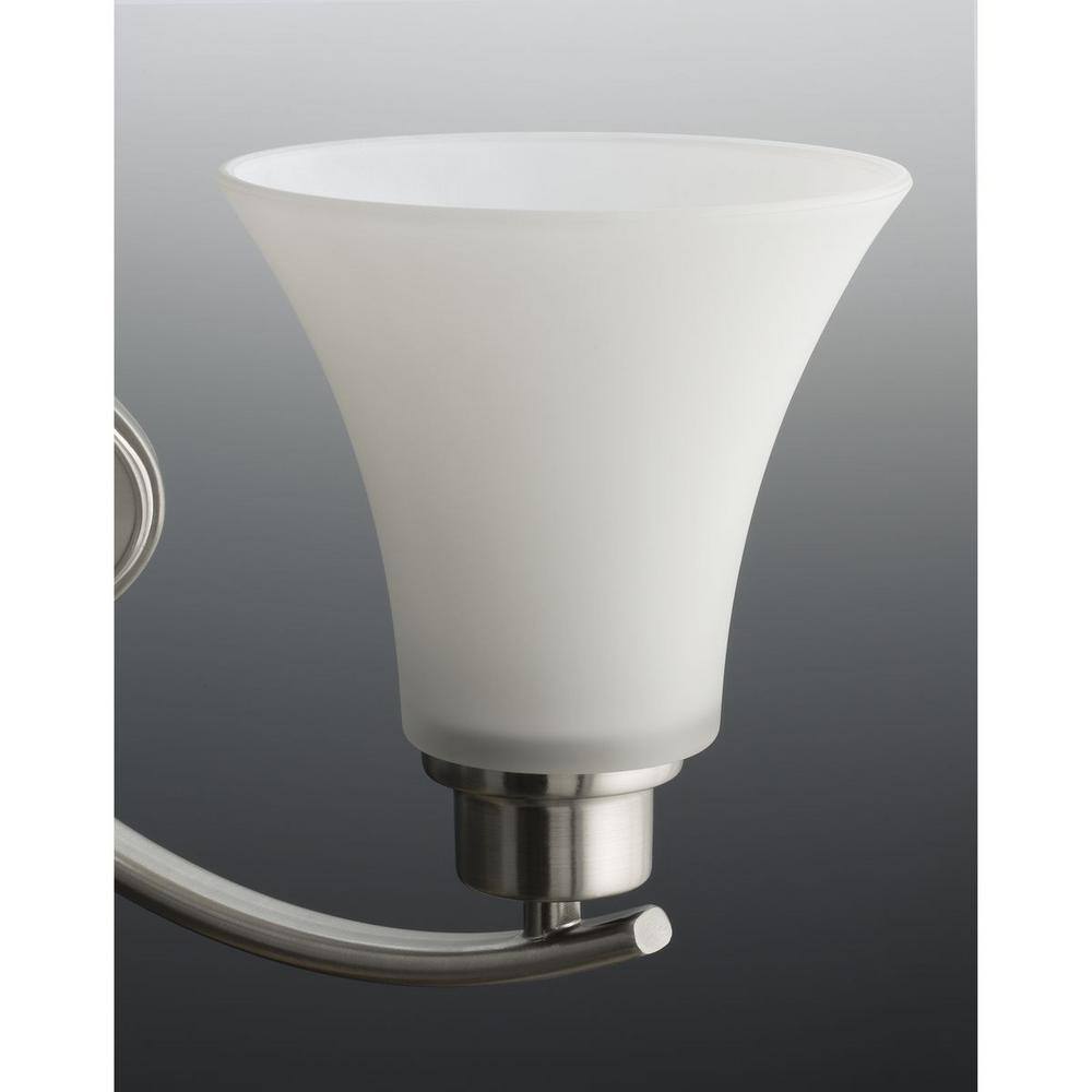 Brushed Nickel 9.5" Wall Sconce with Etched Glass Shade