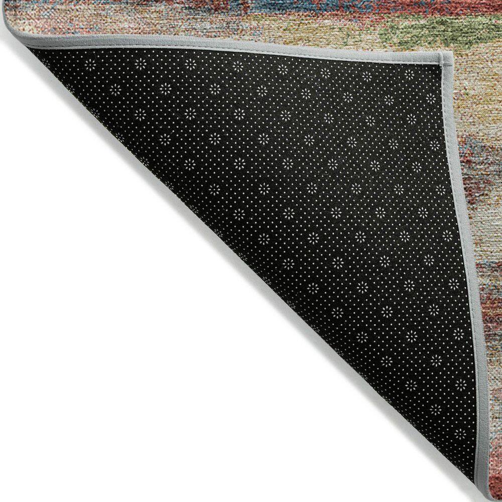 Abstract Multicolor Synthetic Flat Woven 10' x 14' Rug