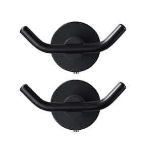 Stainless Steel Round Bathroom Hook Wall Mounted J-Hook Robe/Towel Hook in Black