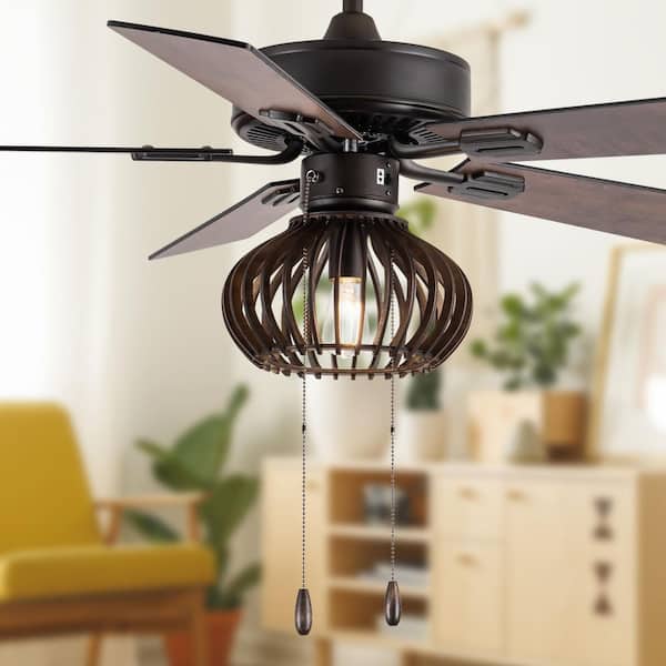 River of Goods Ashland 42 in. Indoor LED Oil Rubbed Bronze Ceiling Fan with Light Kit