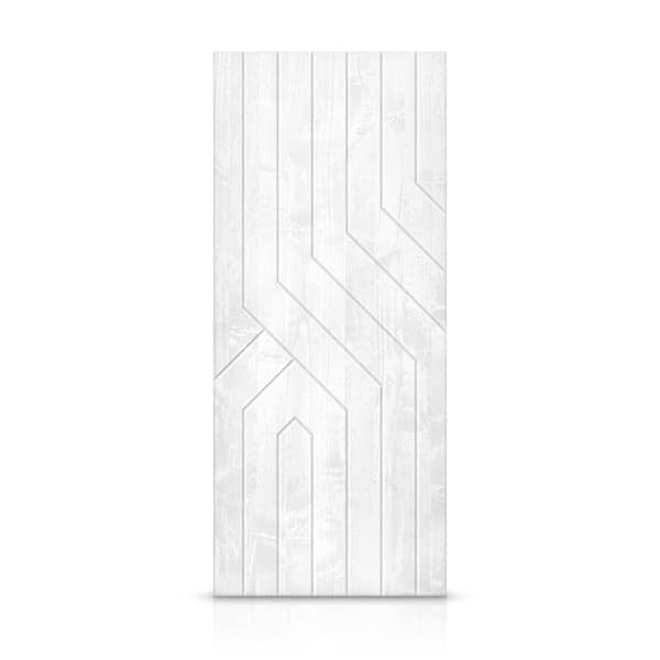 CALHOME 30 in. x 96 in. Hollow Core White Stained Pine Wood Interior Door Slab