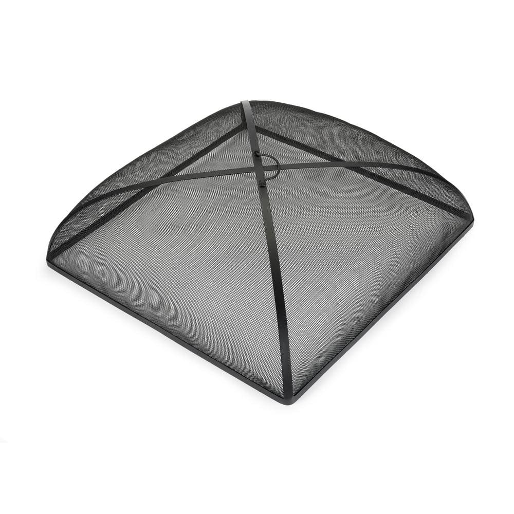 30'' Black Powder-Coated Steel Square Spark Screen