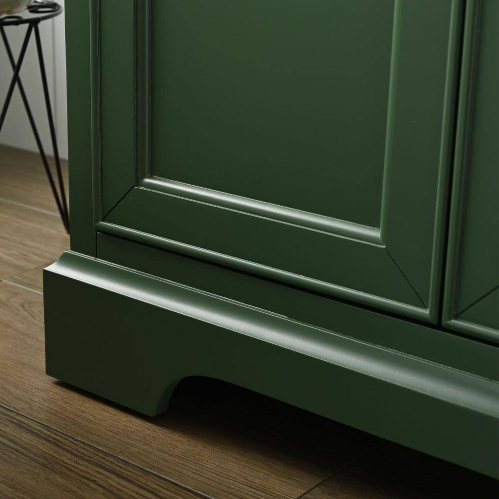 Thompson 48" Evergreen Wood Vanity with Carrara White Top