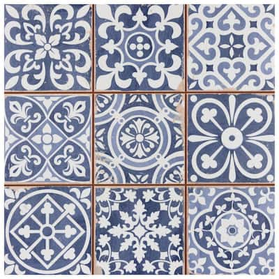 Mediterranean Blue Ceramic Tile Tile The Home Depot