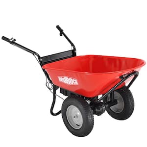 Outdoor Garden Utility Wheelbarrow Electric 24-Volt DC 180-Watt AGM Battery 330 lbs. Bucket Dump Material Scrap Hauler