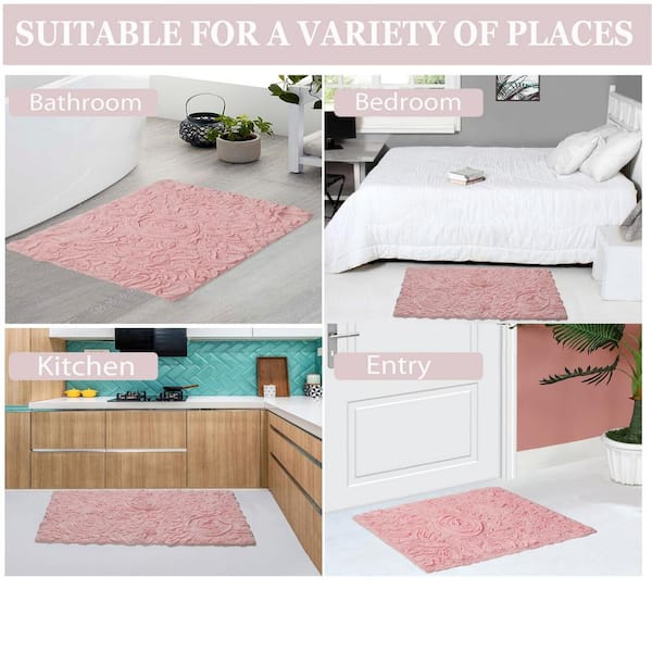 COSY HOMEER Bath Rugs for Bathroom Extra Thick - Anti-Slip Bath Mats Soft  Plush Yarn Shaggy 100% Strong Mirco Polyeste Mat Living Room Bedroom Mat