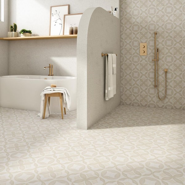 Memory Sand Beige Square 5.9 in. x 5.9 in. Matte Porcelain Floor and Wall Tile (6 sq. ft. /Case)