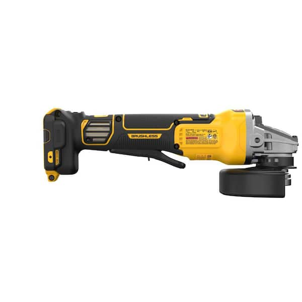 DEWALT 20V XR Cordless 4 1 2. in. to 5 in. Variable Speed Angle Grinder Tool Only DCG410VSB The Home Depot