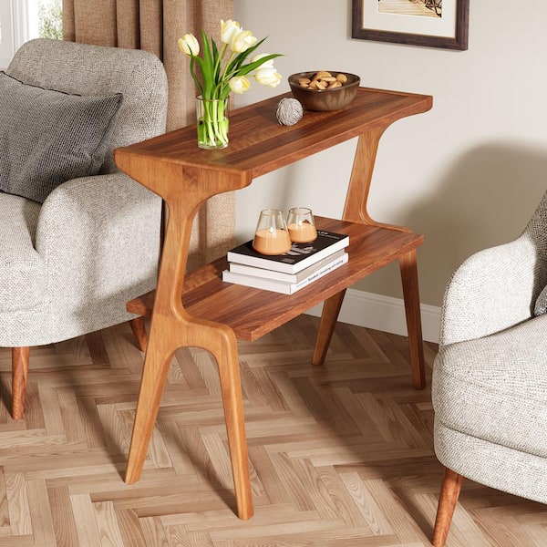 サイドテーブル・ナイトテーブル・ローテーブル teak fin side table  by alain van havre geometric side table– CiteNYC
