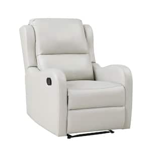 Laurel Taupe Faux Leather Manual Recliner