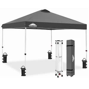 10 ft. x 10 ft. Pop Up Canopy Tent Instant Outdoor Canopy with 4-Sand Bags