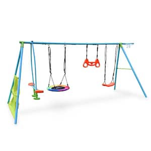 6-Station Play-Zone Deluxe Metal Swing Set