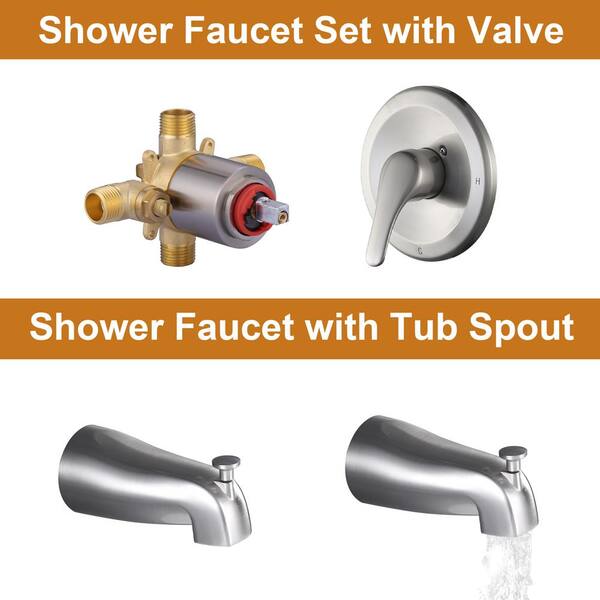 7trees Handbrause Mit Halterung & Schlauch, Gebürstetes Nickel – Wassersparende Dusche Mit Hohem Druck