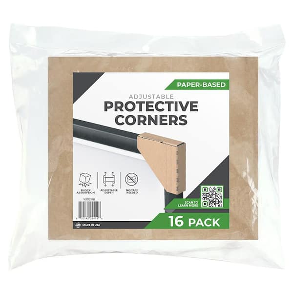 0.33 ft. L x 4 in. W Kraft Corrugated Corners (32-Pack)