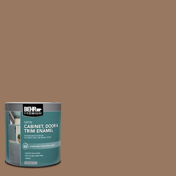 1 qt. #MS-18 Clay Brown Satin Enamel Interior/Exterior Cabinet, Door & Trim Paint