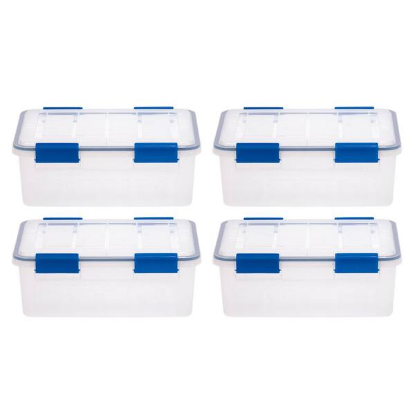 iris latch plastic storage bin