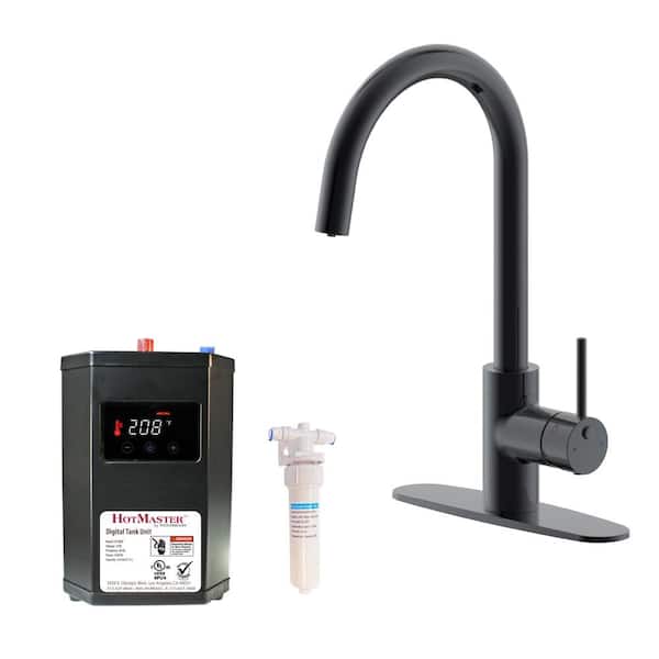 Westbrass HotMaster 3-in-1 Single-Handle Faucet with Carbon Filter and DigiHot Instant Hot Water Tank in Oil Rubbed Bronze