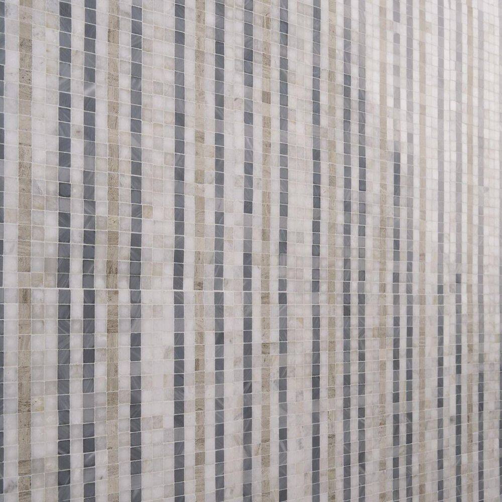 Cloud Gray 12" x 12" Marble Mosaic Wall & Floor Tile