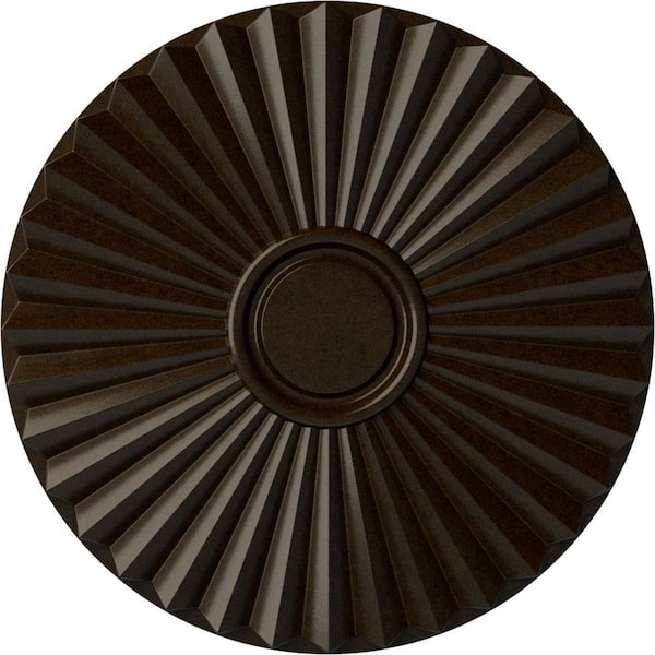 Ekena Millwork 19-3/4 in. x 1-3/8 in. Shakuras Urethane Ceiling Medallion (For Canopies upto 5 in.), Bronze