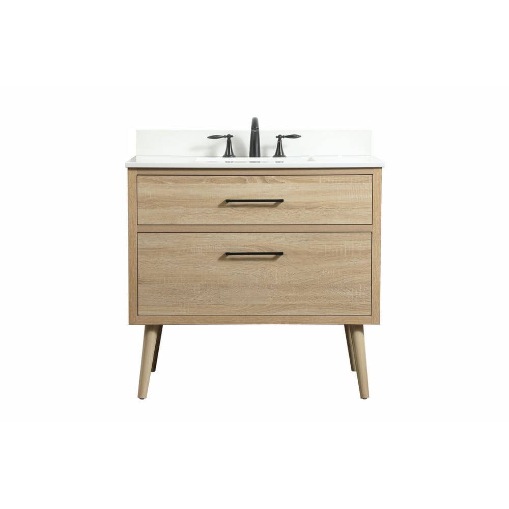 Simply Living 36 in. W x 22 in. D x 33.5 in. H Bath Vanity in Mango Wood wi