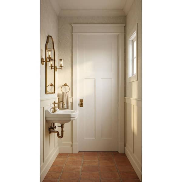 Krosswood Doors 36 in. x 96 in. Right-Hand 3-Panel Craftsman