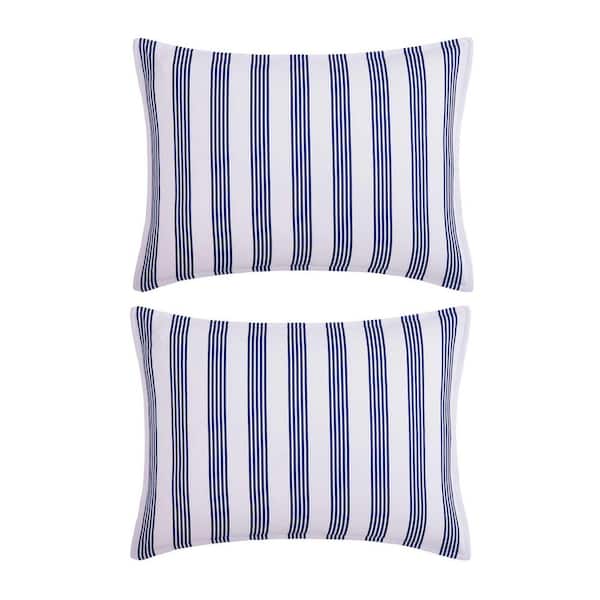 Tommy Hilfiger Campus Stripe 7-Piece White/Dark Blue Microfiber