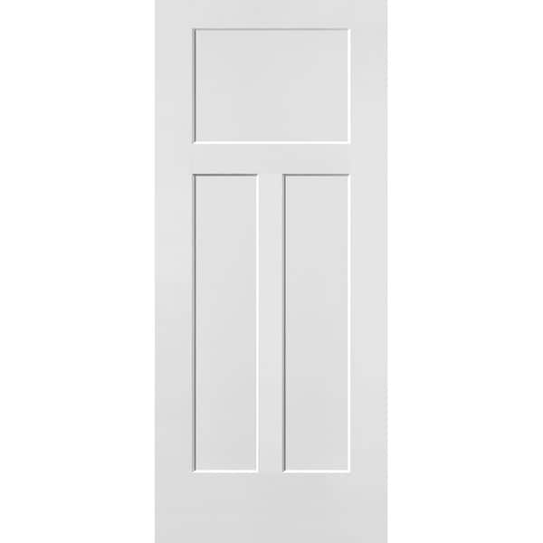 Masonite 36 in. x 80 in. Winslow Primed 3-Panel Solid Core Composite Interior Door Slab