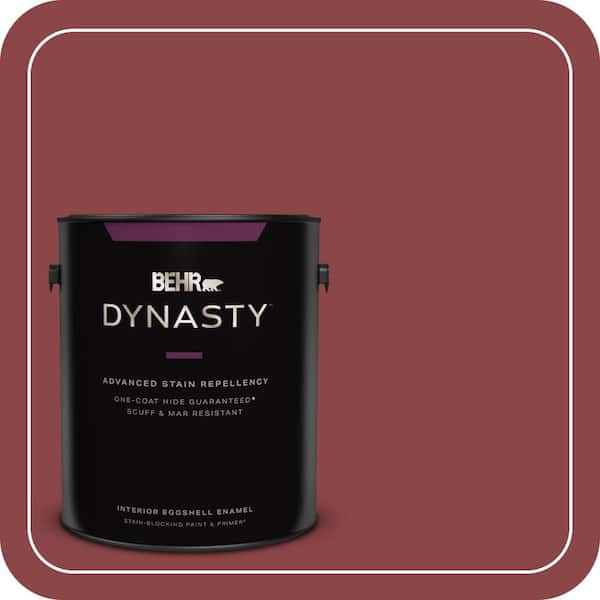 BEHR DYNASTY 1 gal. #PPU1-10 Forbidden Red Eggshell Enamel Interior Stain-Blocking Paint & Primer