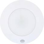 Westek 5 in. LED White Battery Powered Puck Light with Sensor LG3101W-N1