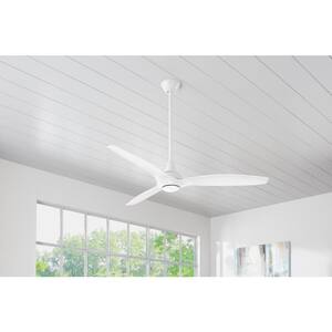 Tidal Breeze 60 in. LED Indoor White Ceiling Fan with Light Kit and Remote Control