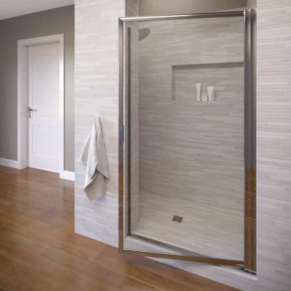 Basco Sopora 22-1/2 in. x 67 in. Framed Pivot Shower Door in Chrome