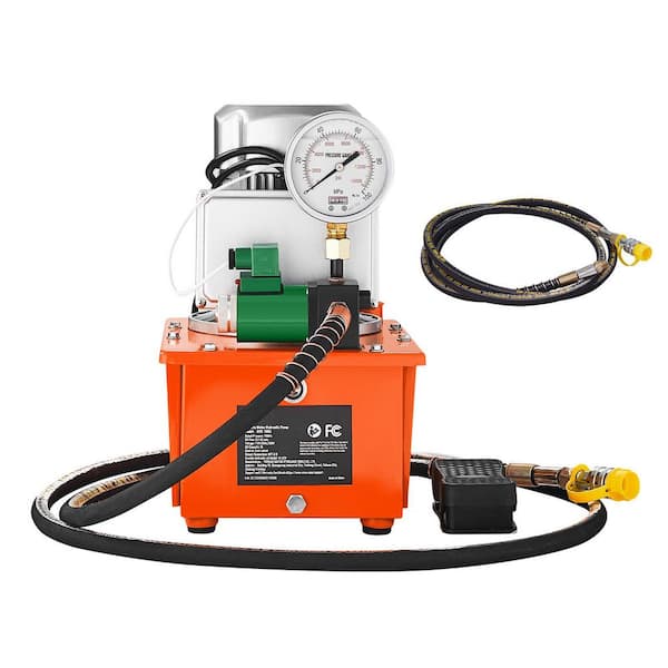 SKYSHALO Electric Hydraulic Pump 10000 PSI 750W Single Acting Solenoid Valve with Pedal Switch for Punching/Bending/Jack Machine