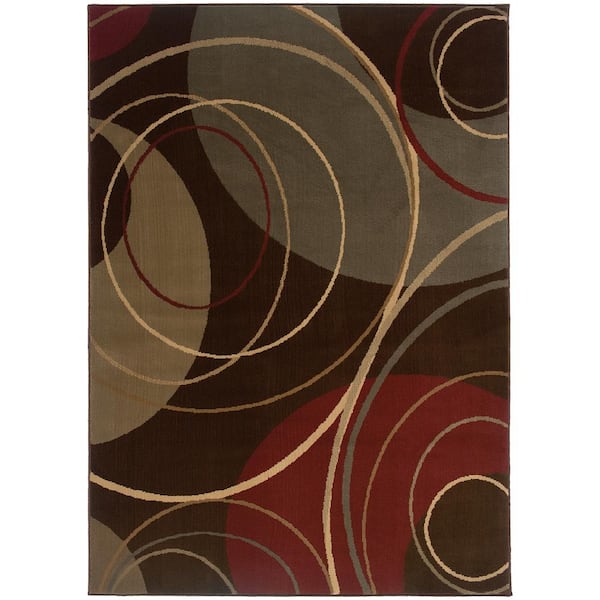 Home Decorators Collection Gyro Brown 3 ft. x 6 ft. Area Rug