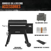 Ironwood 885 Wi-Fi Pellet Grill and Smoker in Black with Cover