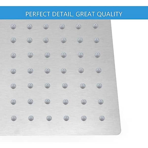 3-Spray Patterns 16 in. Ceiling Mount Rainfall Fixed Shower Head in Brushed Nickel 3-Spray Patterns 16 in. Ceiling Mount Rainfall Fixed Shower Head in Brushed Nickel