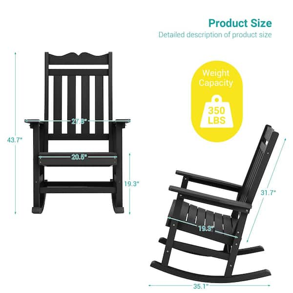 Plus size best sale outdoor rocking chair