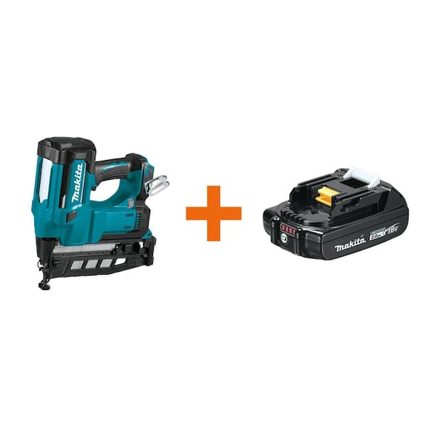 2-1/2 in. 18-Volt LXT Lithium-Ion 16-Gauge Cordless Straight Finish Nailer with Bonus 18-Volt LXT Battery Pack 2.0Ah