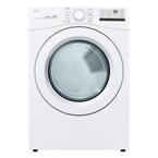 7.4 cu. ft. Large Capacity Vented Stackable Electric Dryer with Sensor Dry in White