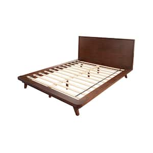 Gramercy Walnut Brown Wood Frame Queen Platform Bed