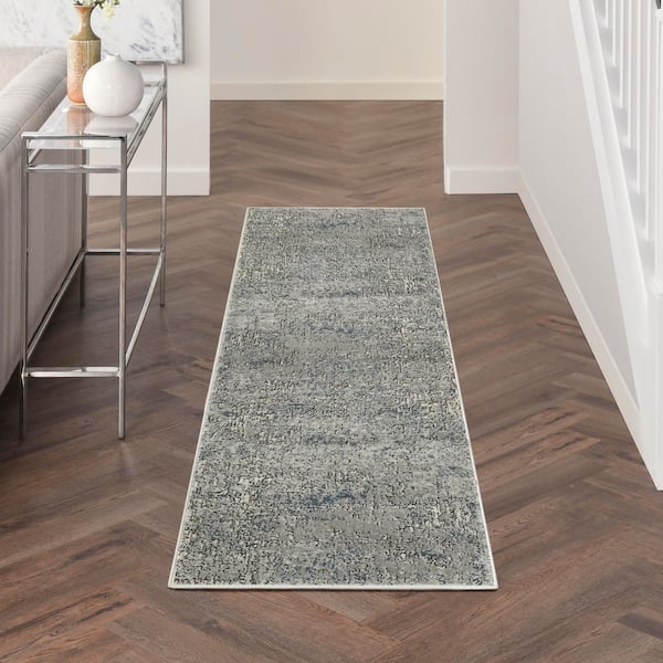 Concerto Dark Grey 2 ft. x 10 ft. Abstract Contemporary Runner Area Rug