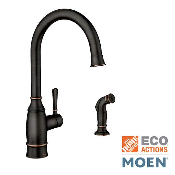 MOEN Noell Single-Handle Standard Kitchen Faucet with Side Sprayer
