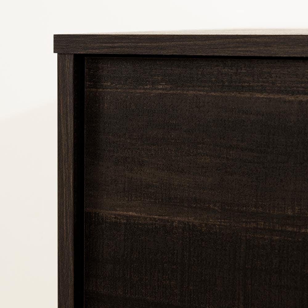 Londen Rubbed Black 6-Drawer Industrial Double Dresser