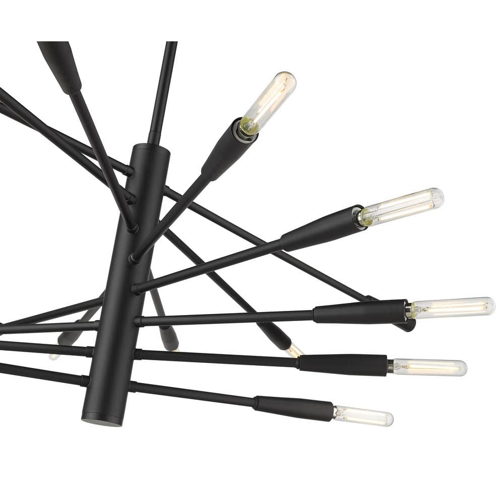 Ascension Matte Black 16-Light Adjustable Arm Chandelier