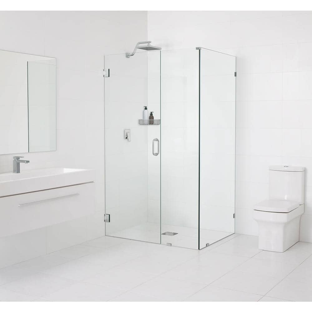 38~ Frameless Neo Angle Shower Enclosure in Stainless 422061