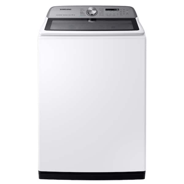 Samsung 5.4 cu. ft. High-Efficiency White Top Load Washing Machine with Super Speed and Steam, ENERGY STAR