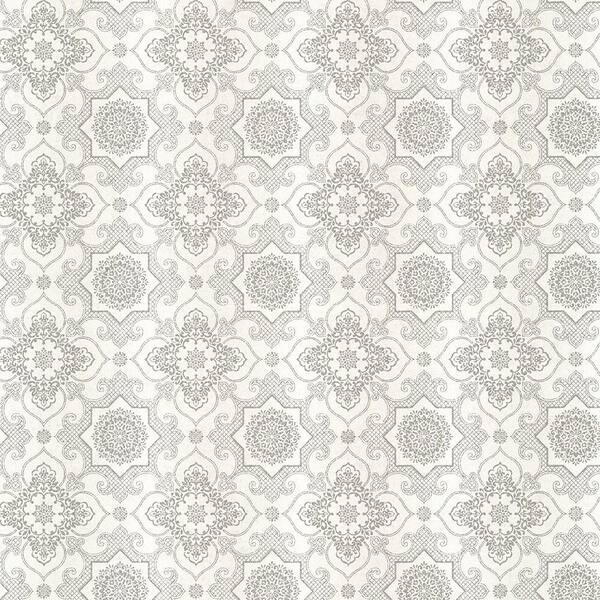 Kenneth James Tendilla Light Grey Lattice Wallpaper Sample