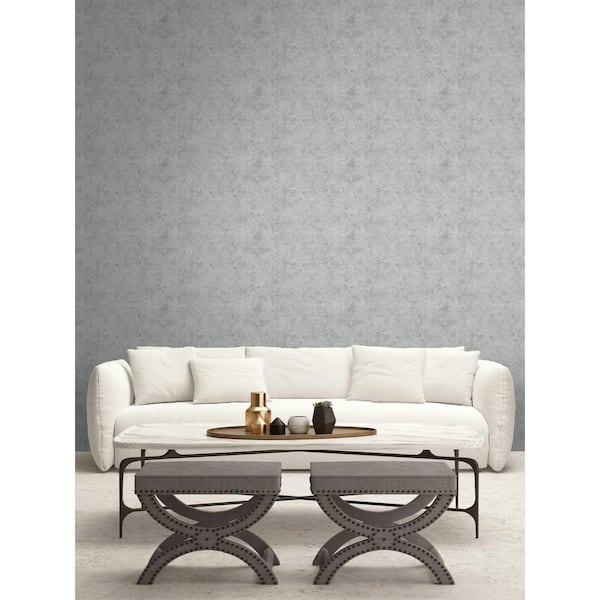 Marble Effect Grey Paper Non - Pasted Strippable Wallpaper Roll (Cover 60.75 sq. ft.)
