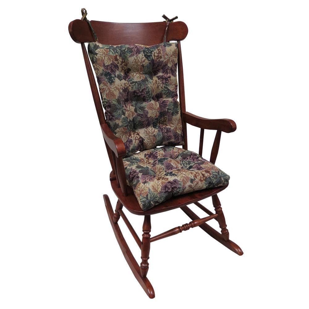 The Gripper Non-Slip Cabernet Tapestry Jumbo Rocking Chair Cushions